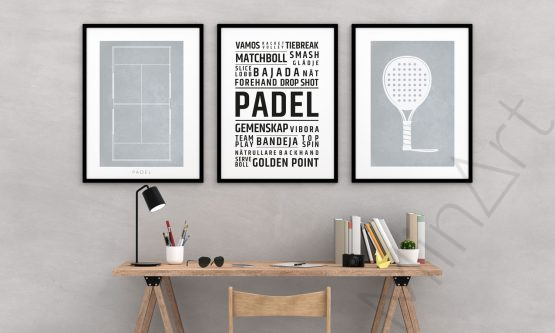 Padel tavla med padelbana